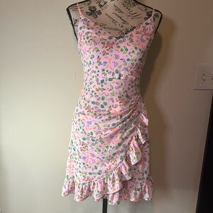 Lilly Pulitzer pink spaghetti strap sun dresss